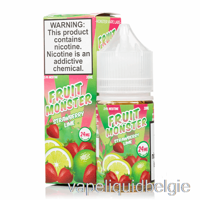 Vape Vloeibare Aardbeilimoen - Fruitmonsterzouten - 30 Ml 24 Mg